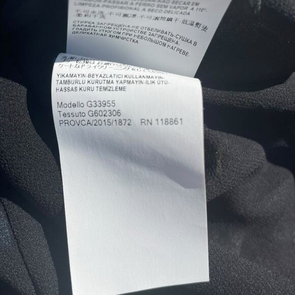 Versace Collection Women's Silk Blouse Multicolor Abstract Sheer Sleeves Size 6 - Picture 9 of 9